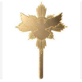 Topper Espírito Santo Dourado 6 Un.