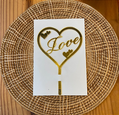 Topo de Bolo Dia dos Namorado Love