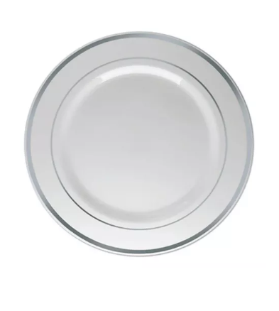 Prato Prata Sobremesa Descartável Premium 6 un