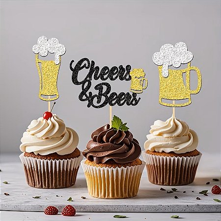 Topper Boteco Glitter 6 pçs