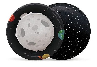 Prato de papel Astronauta 8 Un.