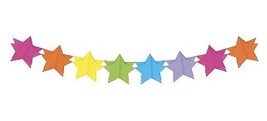 Faixa Decorativa Estrela 3D Colorida
