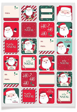 Etiquetas Adesivas De/Para Natal c/48un