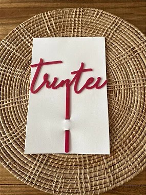 Topo de Bolo Trintei Pink