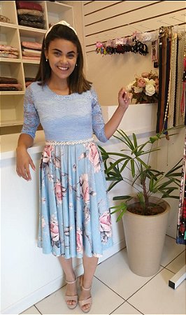 vestido gode com renda