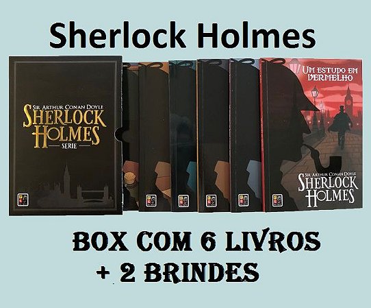 Box SHERLOCK HOLMES - SERIE ( 06 LIVROS) + 2 Marcadores Personalizados com sua Imagem!
