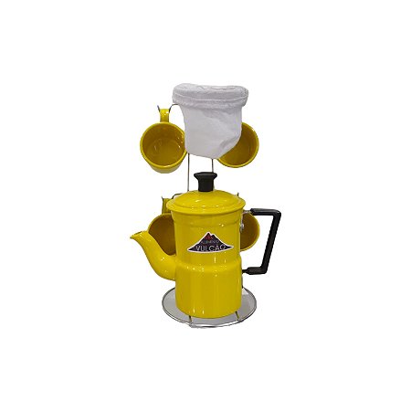 KIT CAFETEIRA COM 4 CANECAS