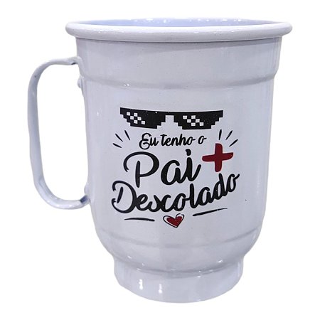 CANECA CHOPP EM ALUMÍNIO " PAI + DESCOLADO "