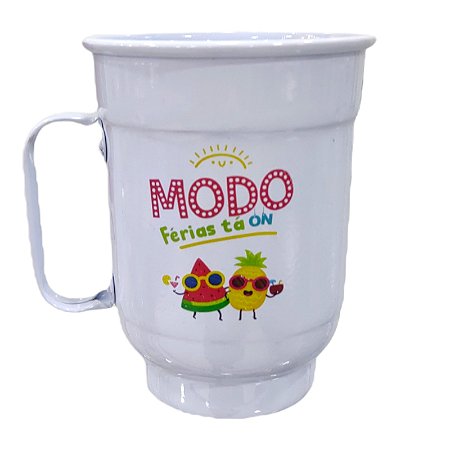 CANECA CHOPP EM ALUMÍNIO  " MODO FÉRIAS "