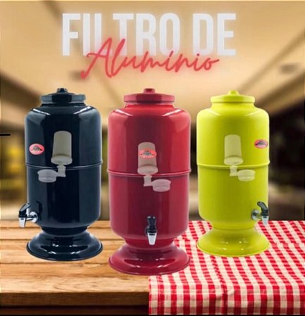 FILTRO DE ÁGUA EM ALUMÍNIO