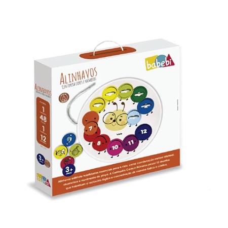 Brinquedos Educativos De Madeira - Alinhavos Centopeia Cores E Números