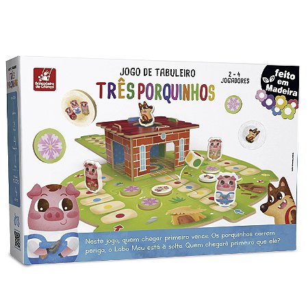 Jogo de Tabuleiro três porquinhos
