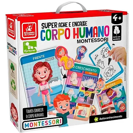 Super Ache e Encaixe Corpo Humano Montessori
