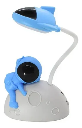 Luminária LED Astronauta na Lua - Luz Noturna Decorativa