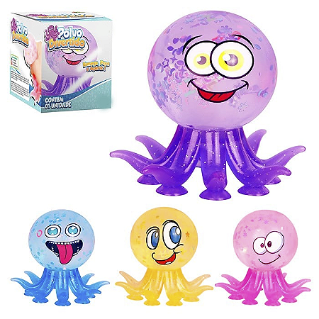 Polvo Divertido – Brinquedo Lúdico e Sensorial Infantil