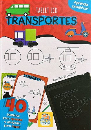 Tablet LCD - Animais - Dinossauros - Transportes - Aprenda a desenhar