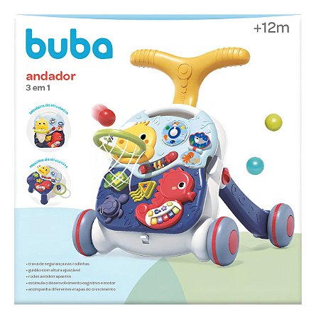 Andador Buba 3 Em 1 Tabuleiro De Atividades