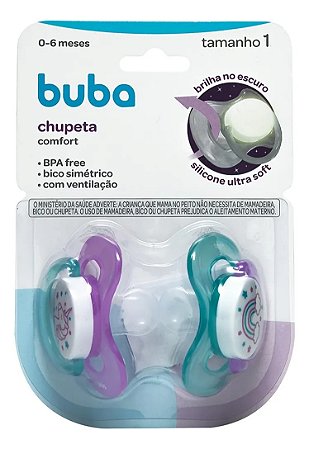 Chupeta Buba Comfort Tam.2 Noturna