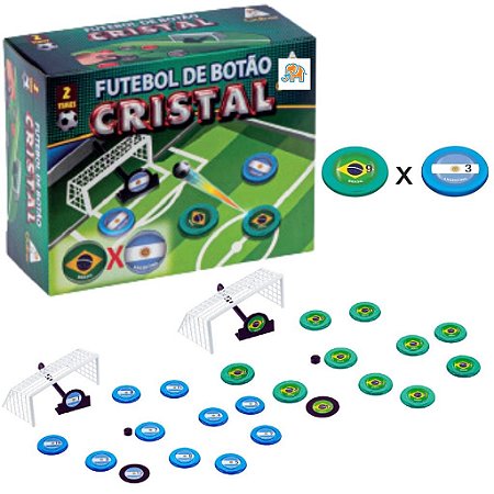 Jogo Futebol De Botão Cristal 2 Seleções Brasil X Argentina