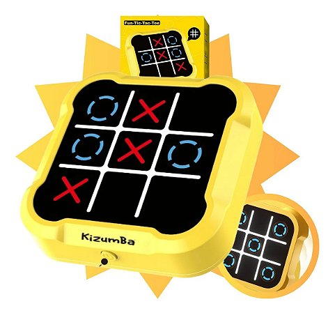 Jogo Raciocinio Lógico 3 em 1 Infantil Eletronico, Jogo da Velha, Memória e Toupeira, Portátil, para Treino de Memória e Concentração