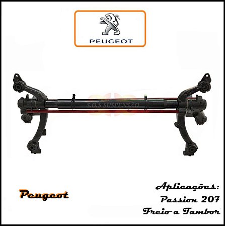 EIXO TRASEIRO PEUGEOT 207 PASSION ROLAMENTO FREIO A TAMBOR  - FRETE INCLUSO