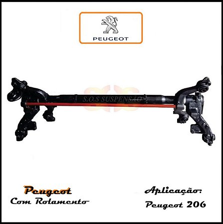 EIXO TRASEIRO PEUGEOT 206 FREIO ABS COM ROLAMENTO