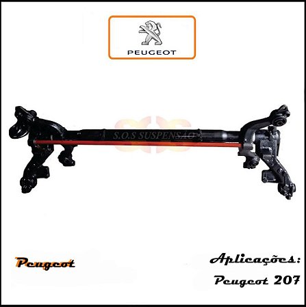 EIXO TRASEIRO PEUGEOT 207 FREIO TAMBOR ROLAMENTO