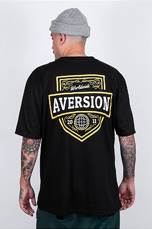 Camiseta T-shirt Aversion Unissex Preta - Model Classic