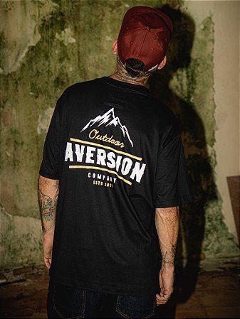 Camiseta T-shirt Aversion Unissex Preta - Model Outdoor