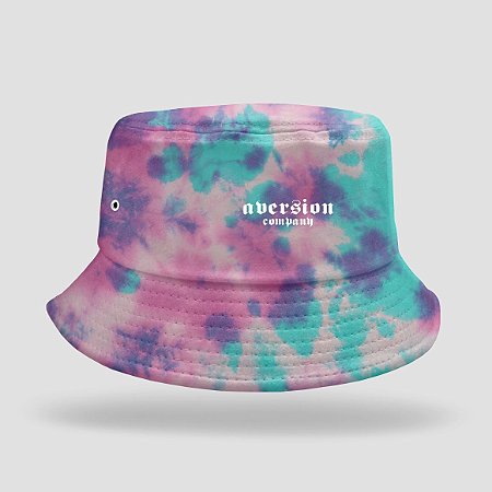 Chapéu Bucket Hat Aversion Tie Dye Colorido