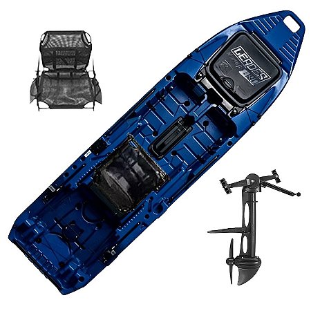 Caiaque Leader 1090 Ultra HD + Pedal Power Drive Cadeira Padrão Milha Náutica - Personalizado