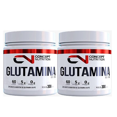 KIT 2x Glutamina Concept Nutrition 300g = 600g