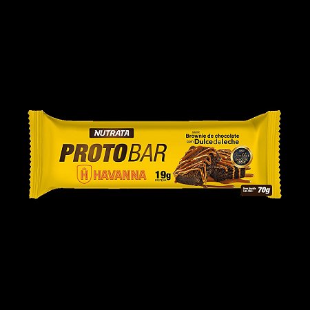 PROTOBAR SABOR BROWNIE DE CHOCOLATE COM DULCE DE LECHE HAVANNA 70G - NUTRATA