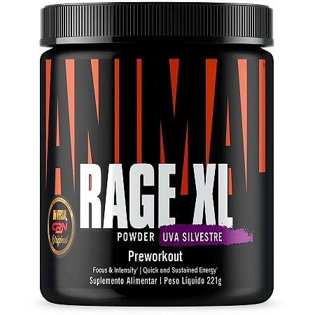 ￼Pré Treino Animal Rage XL 221g - Universal Nutrition