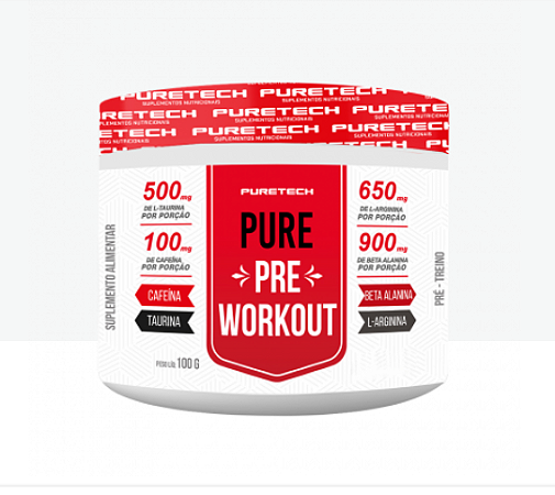 Pure Pre Workout 100g Uva - Puretech