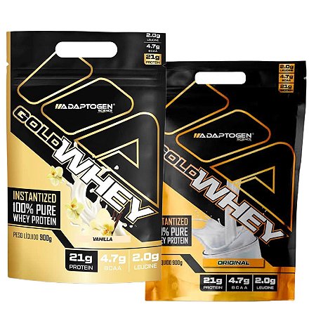 Gold Whey 2X 900g refil - ADAPTOGEN IMPORTADO