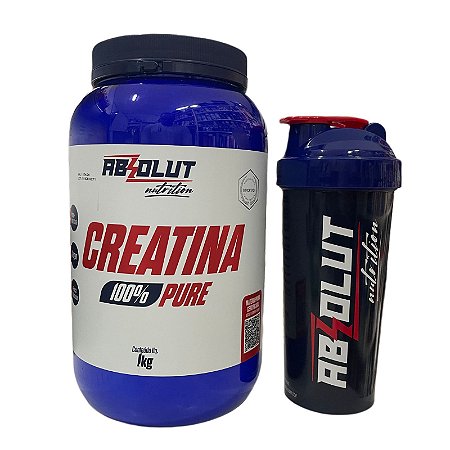 Creatina 100% Pure 1 Kg - ABSOLUT NUTRITION + Coqueteleira