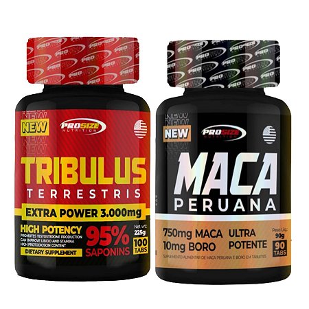 Maca Peruana 90tab + Trib 3000mg 100tab - Pro Size Nutrition