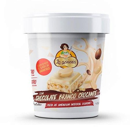Pasta de Amendoim Integral Chocolate Branco Crocante - La Ganexa 1kg