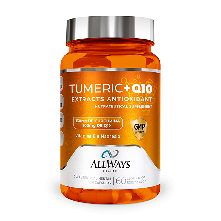 Cúrcuma + Q10 500 mg 60 cápsulas - Allways Health