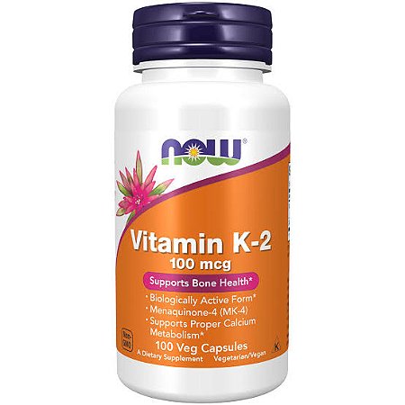 Vitamina K2 100mcg Now Foods 100Veg caps
