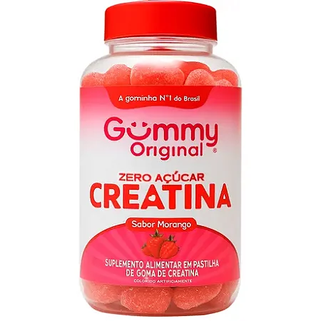 Creatina Gummy Morango Zero Açúcar -  90 gomas