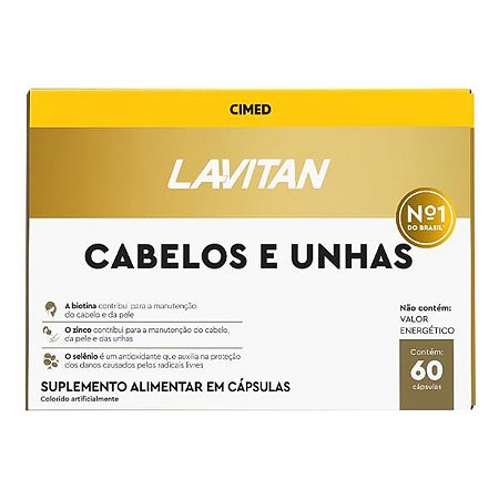 Lavitan Cabelos e Unhas com - 60 Cápsulas