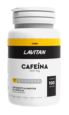 Lavitan Cafeína 200mg - 100 Cápsulas