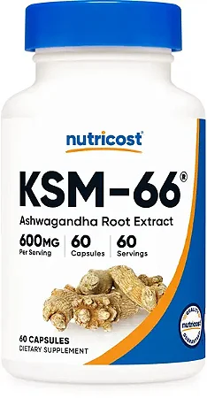 KSM-66 Extrato da Raiz de Ashwagandha - 600 mg - 60 Caps