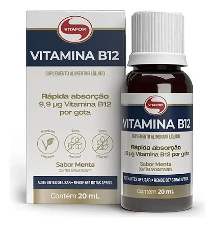 Vitamina B12 - Gotas Sabor Menta Vitafor 20ml