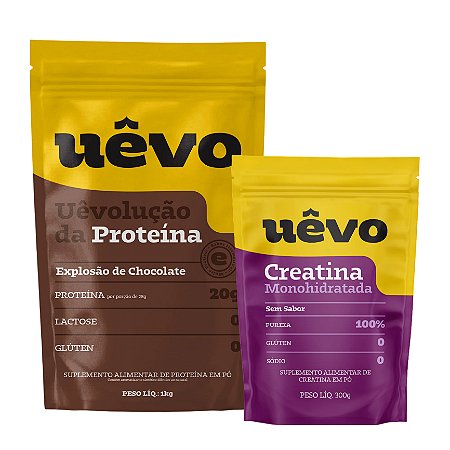 PROTEÍNA 1KG + CREATINA 300g - UEVO