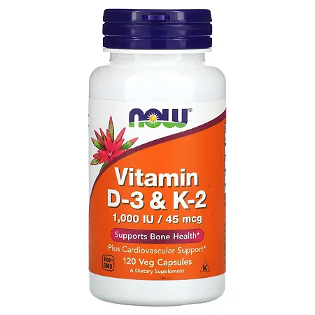 Vitamina D3 & K2 - Now Foods - 120 caps