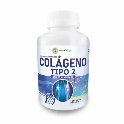 Colágeno Tipo 2 - Tree of Life 40mg - 120 Caps