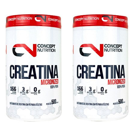 CREATINA 100% PURA MICRONIZADA 2X500G – CONCEPT NUTRITION
